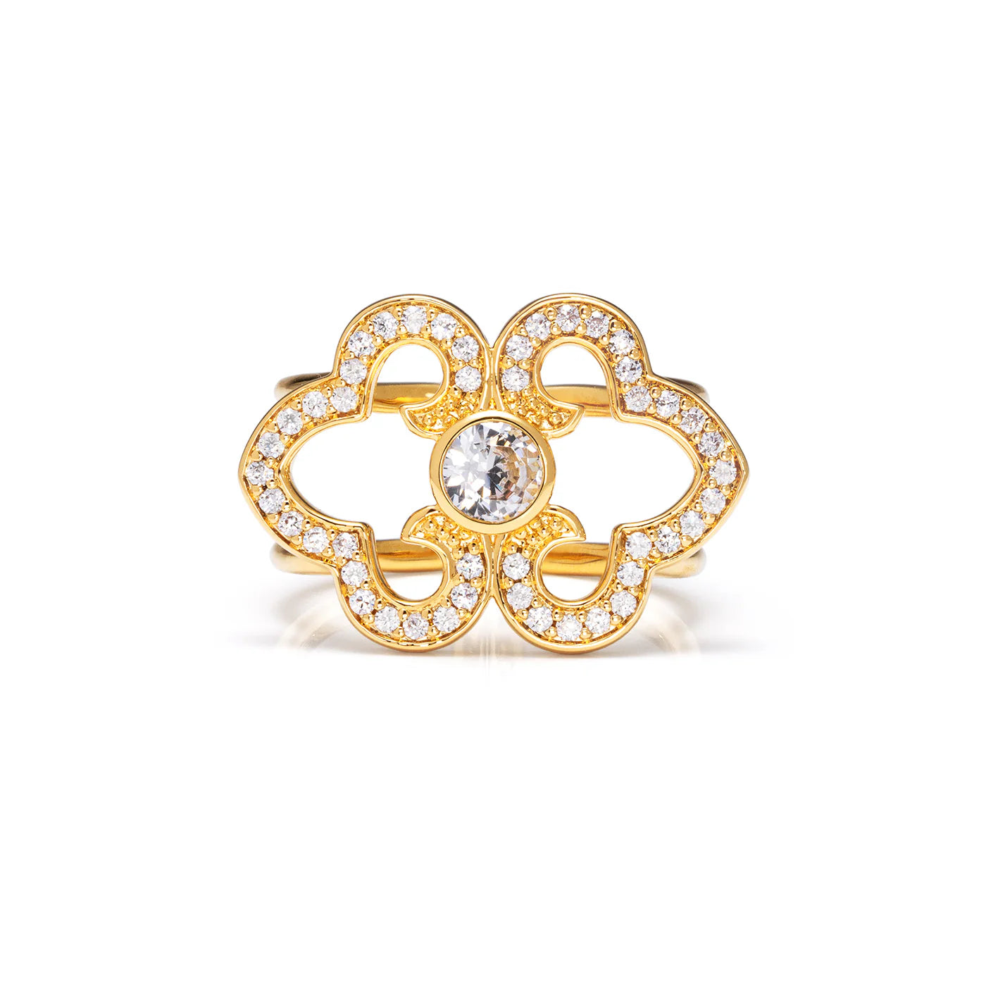 Elegant Bliss Scarf Ring-Gold
