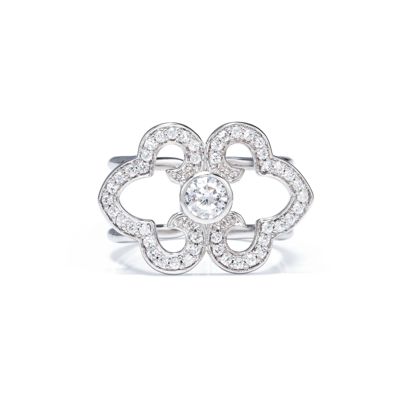 Elegant Bliss Scarf Ring-Silver