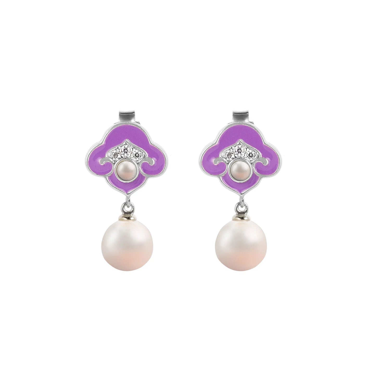Heavenly Cloud Earrings-Purple