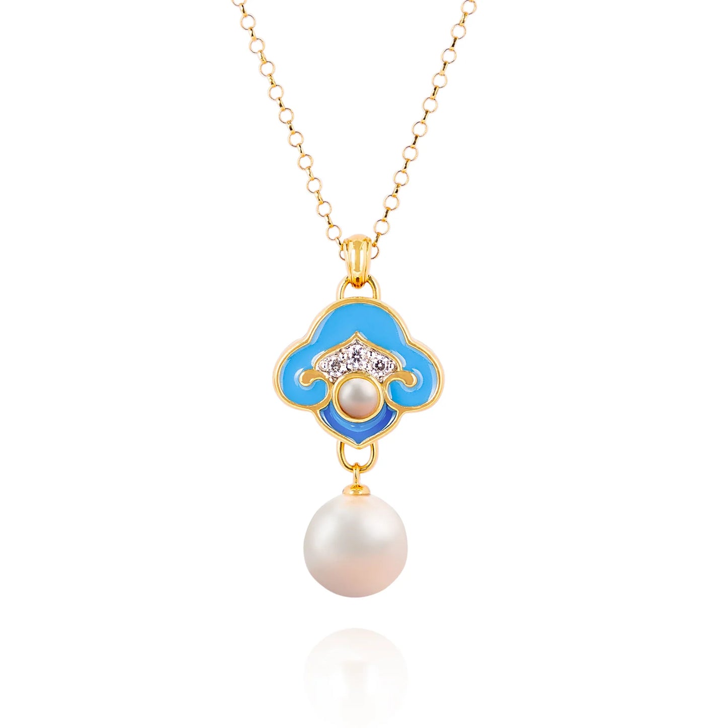 Heavenly Cloud Necklace-Blue