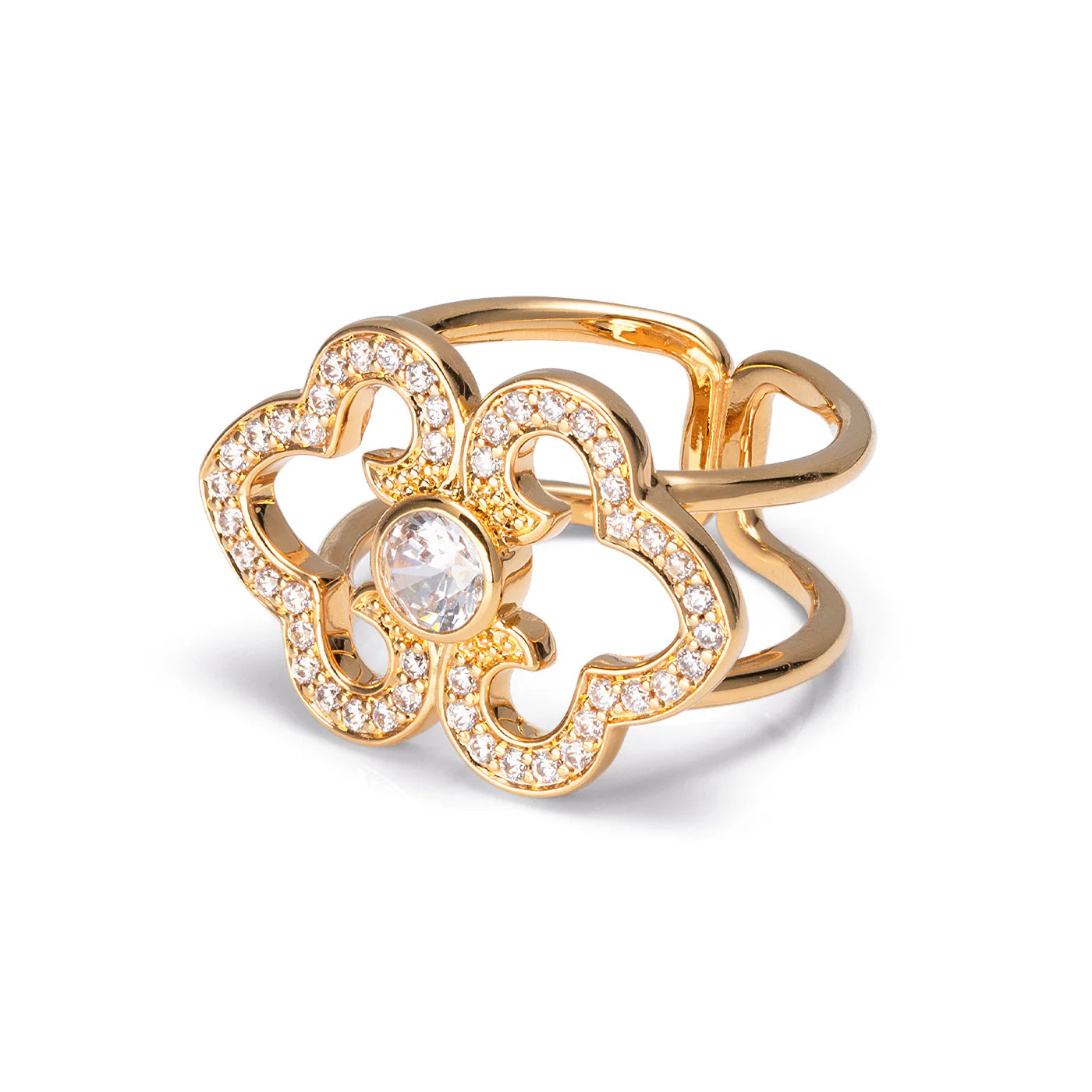 Elegant Bliss Scarf Ring-Gold