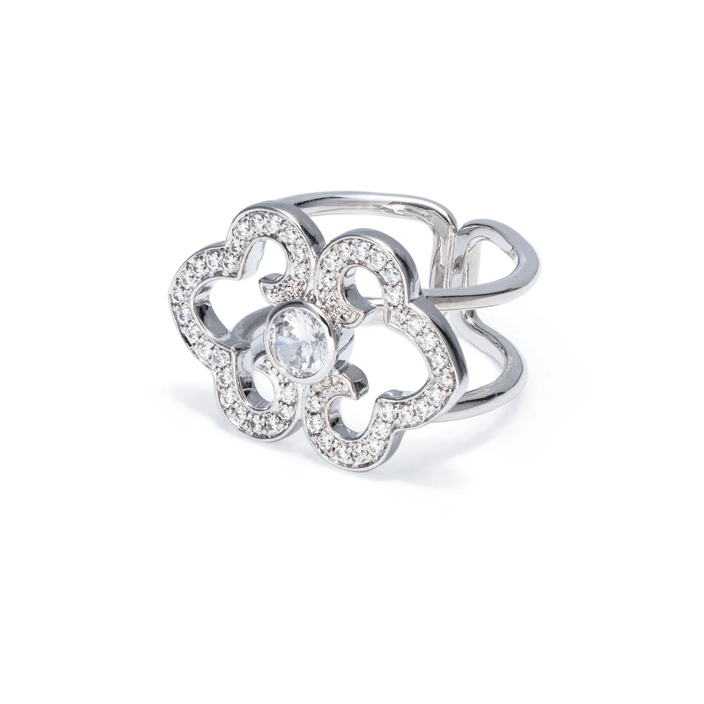 Elegant Bliss Scarf Ring-Silver