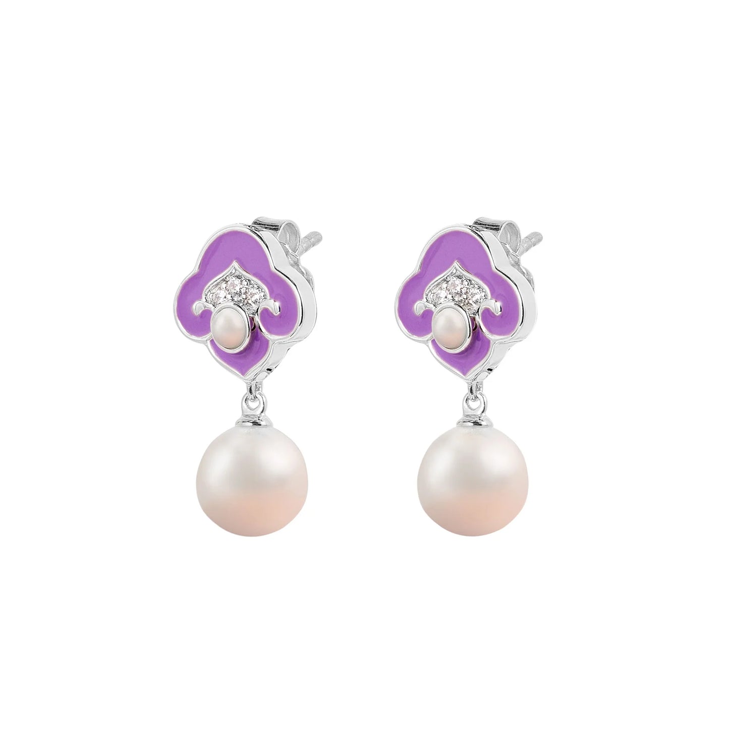 Heavenly Cloud Earrings-Purple