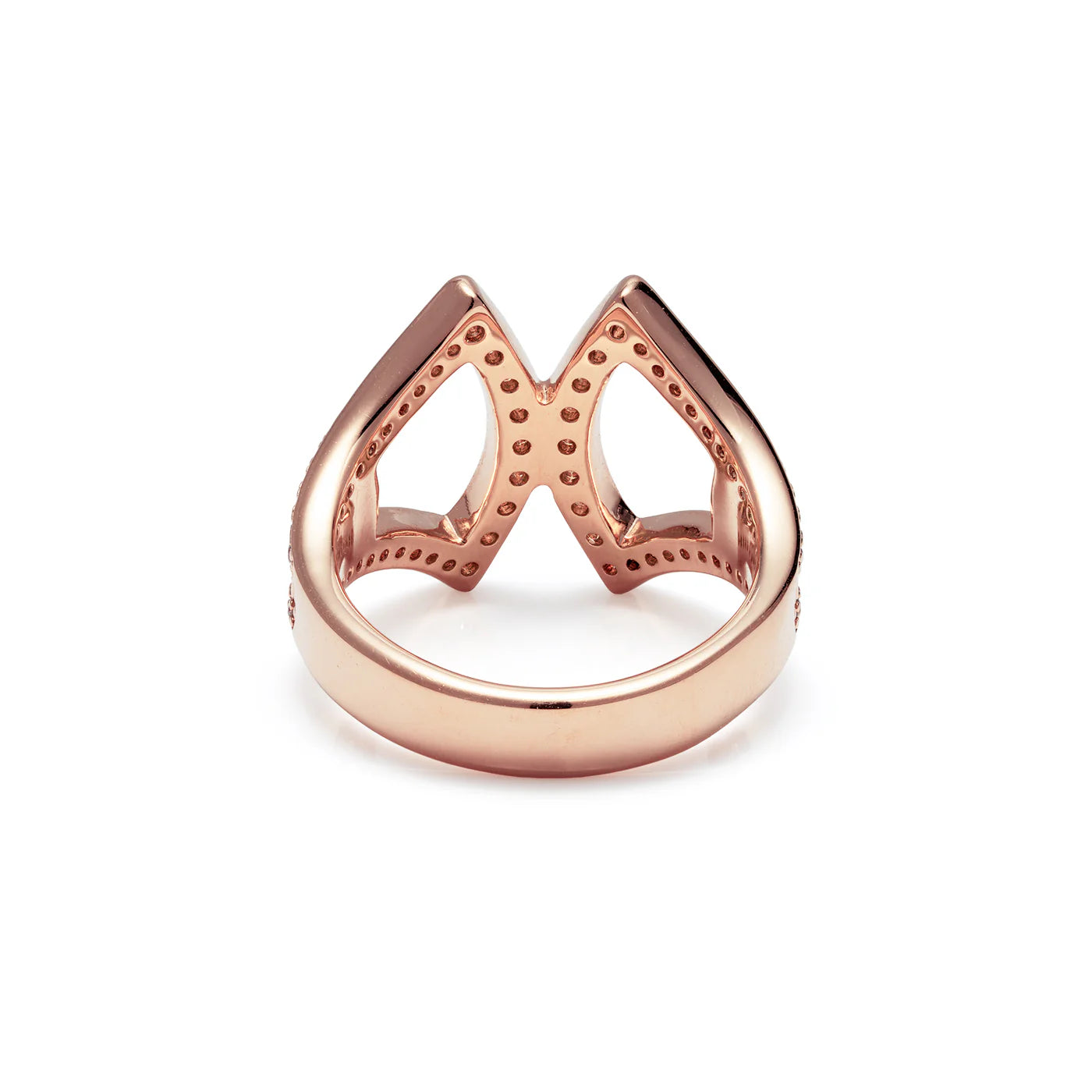 Marvelous Fan Scarf Ring-Rose gold