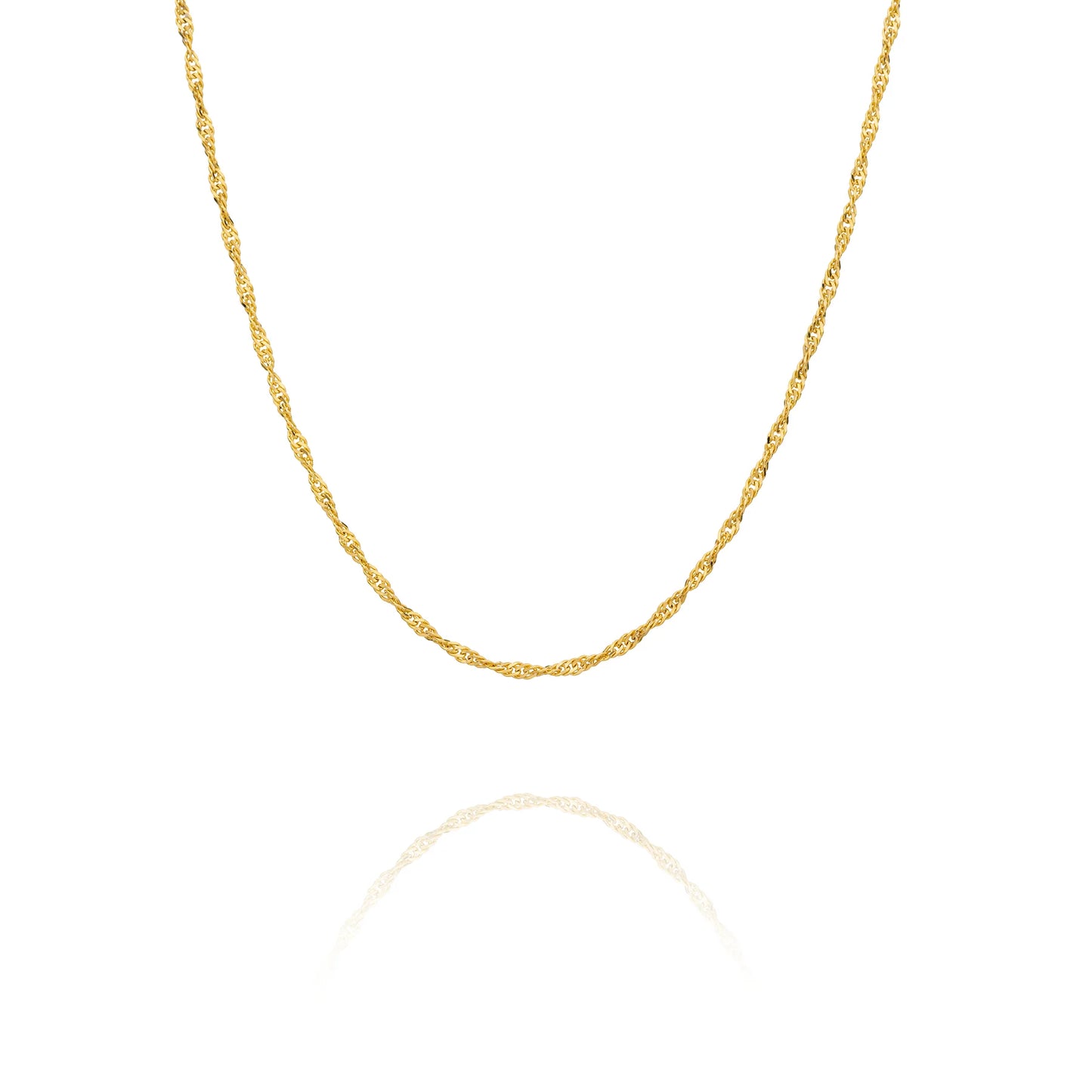 Singapore Chain-Gold Vermeil 18"