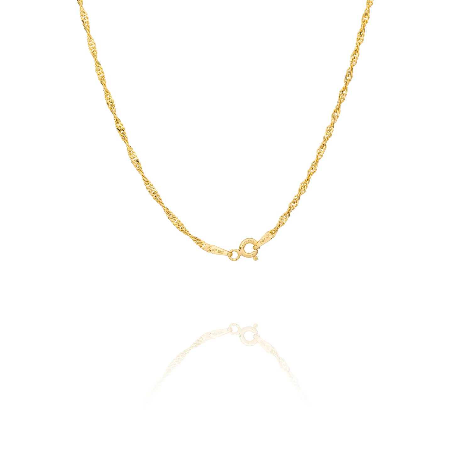 Singapore Chain-Gold Vermeil 18"