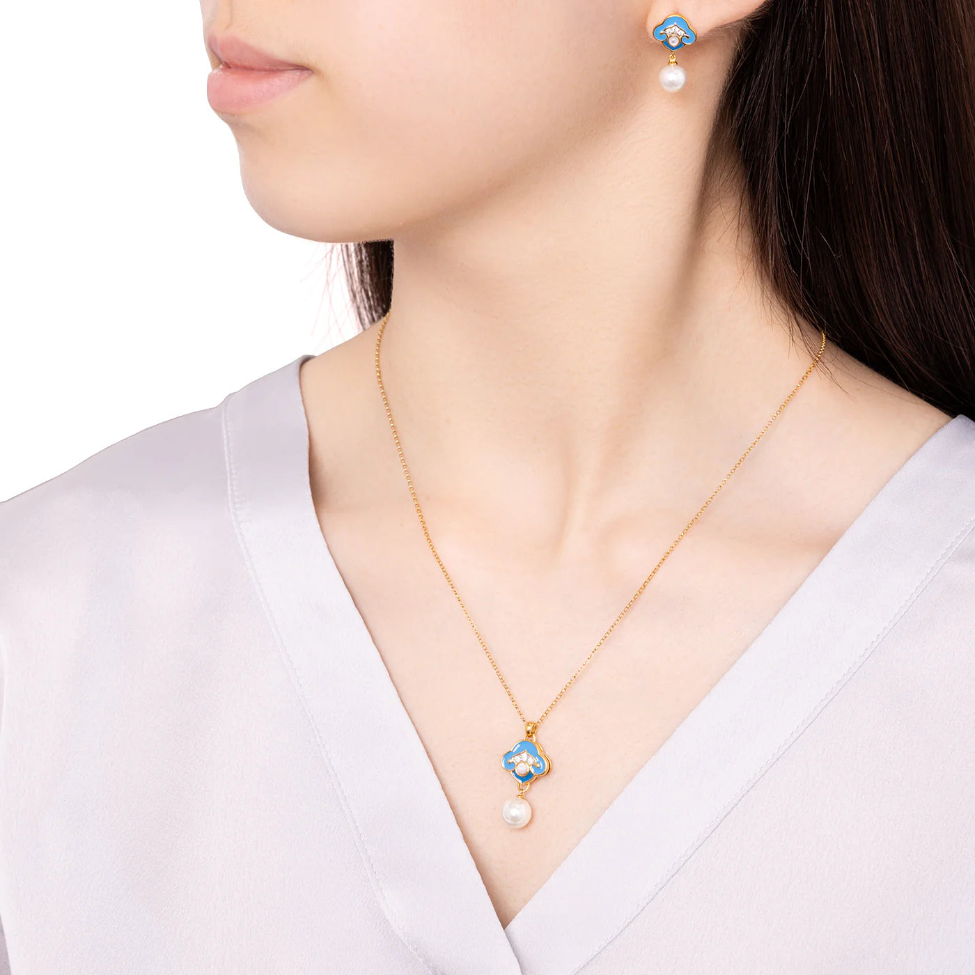 Heavenly Cloud Necklace-Blue