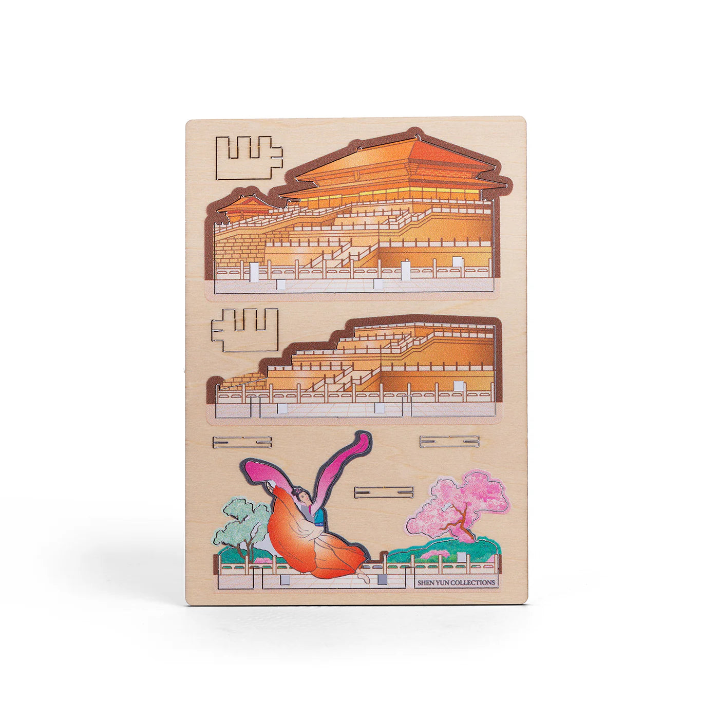 Water Sleeves Wooden Magnet