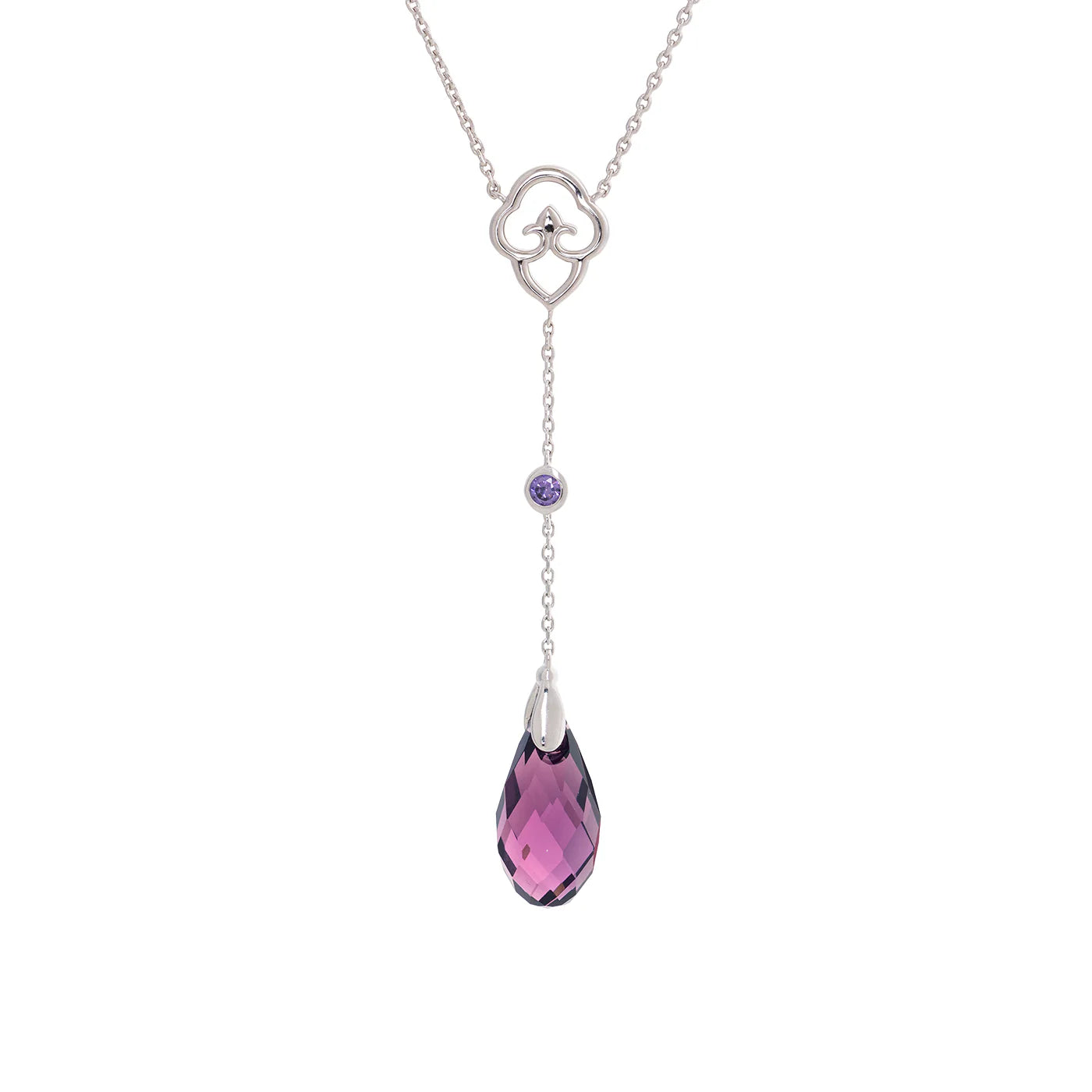 Celestial Tassel Necklace- Amethyst