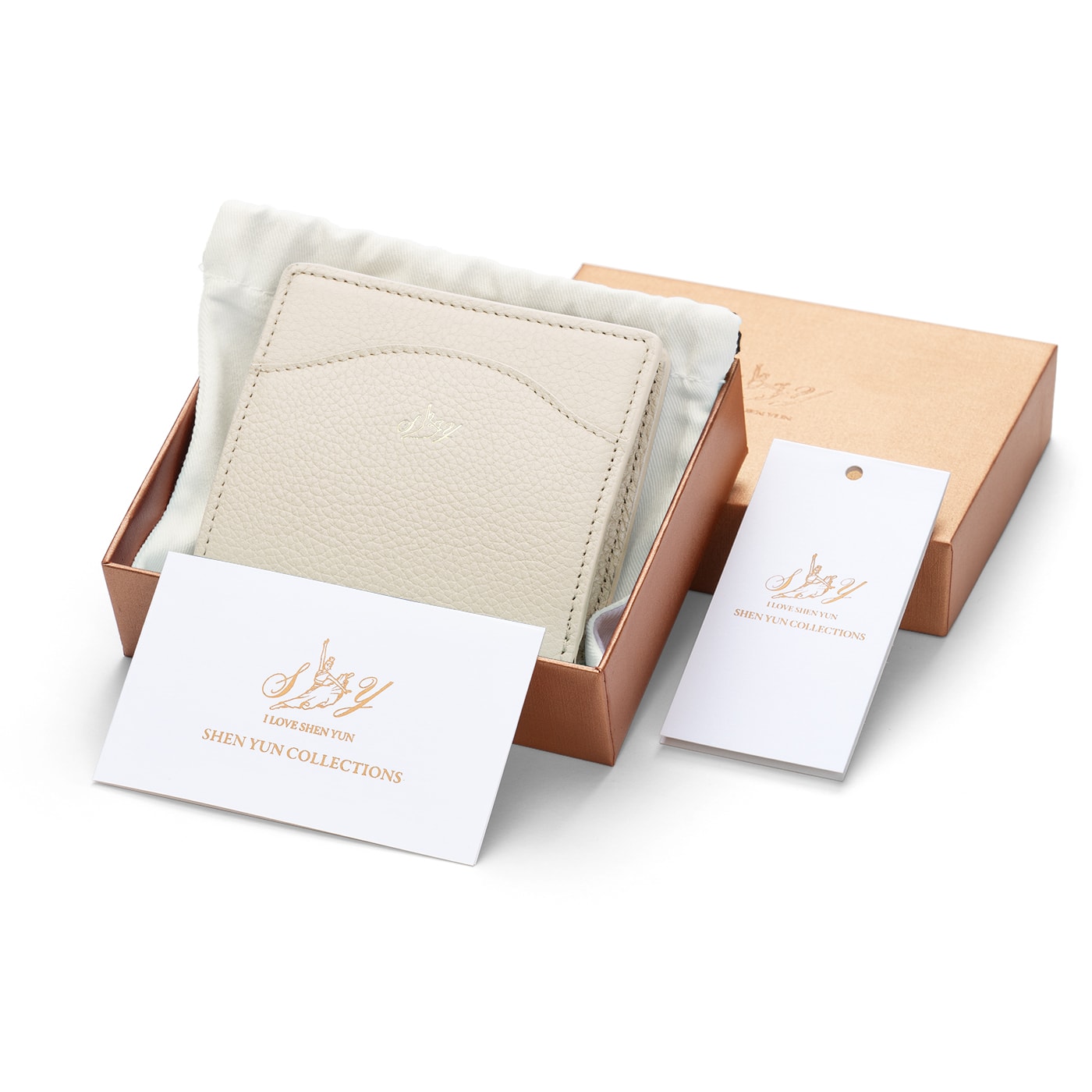 Tang Dynasty Grace Wallet - Parchment - Beige - Gift-Box | Shen Yun Shop