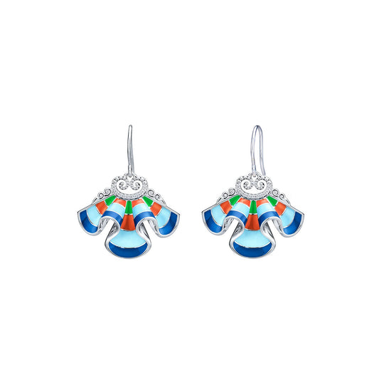 The Elegance of the Yi Earrings Blue