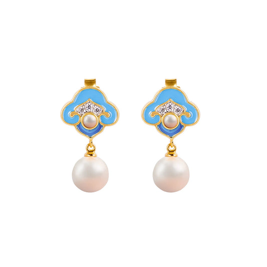 Heavenly Cloud Earrings-Blue