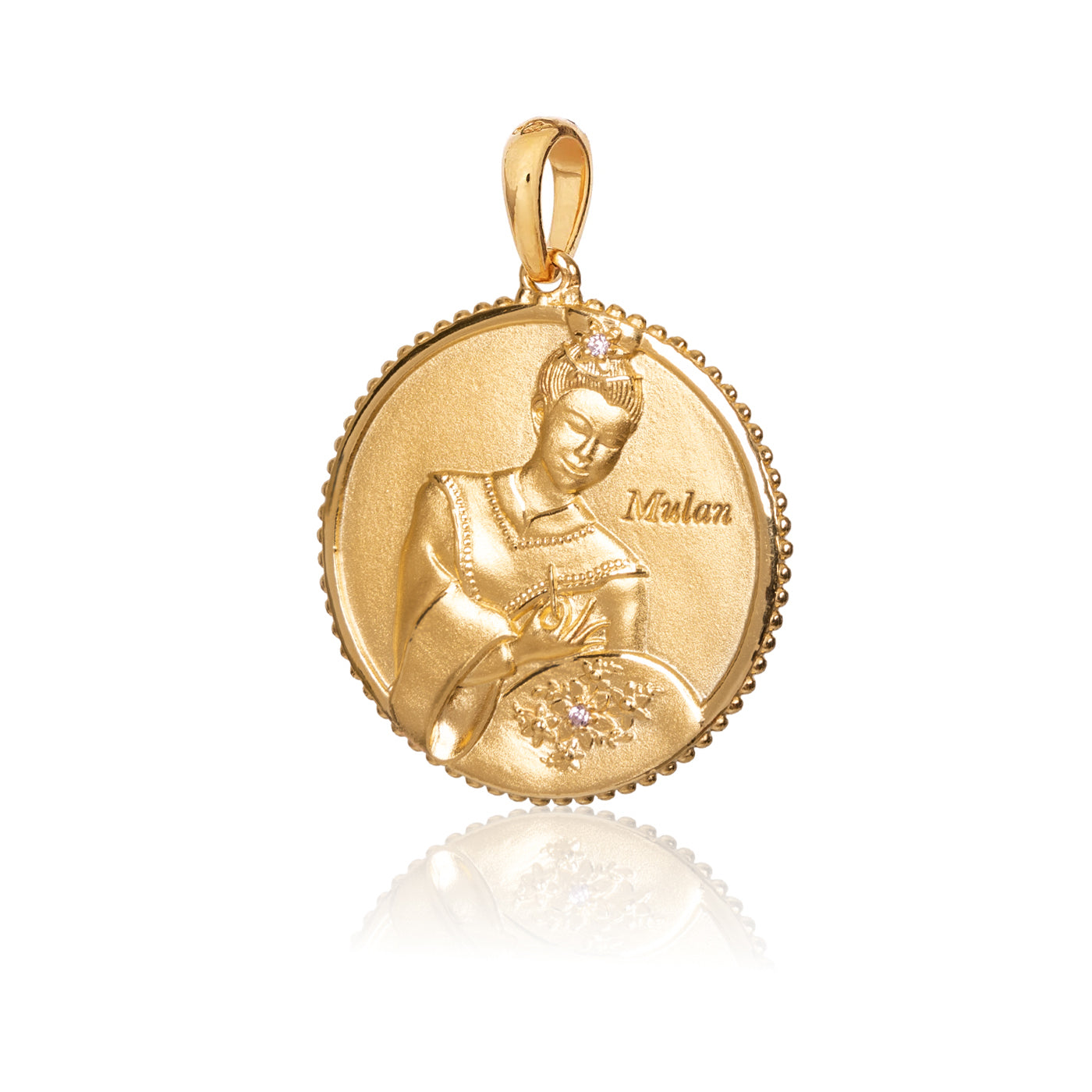 The Legendary Mulan Charm Gold 25mm