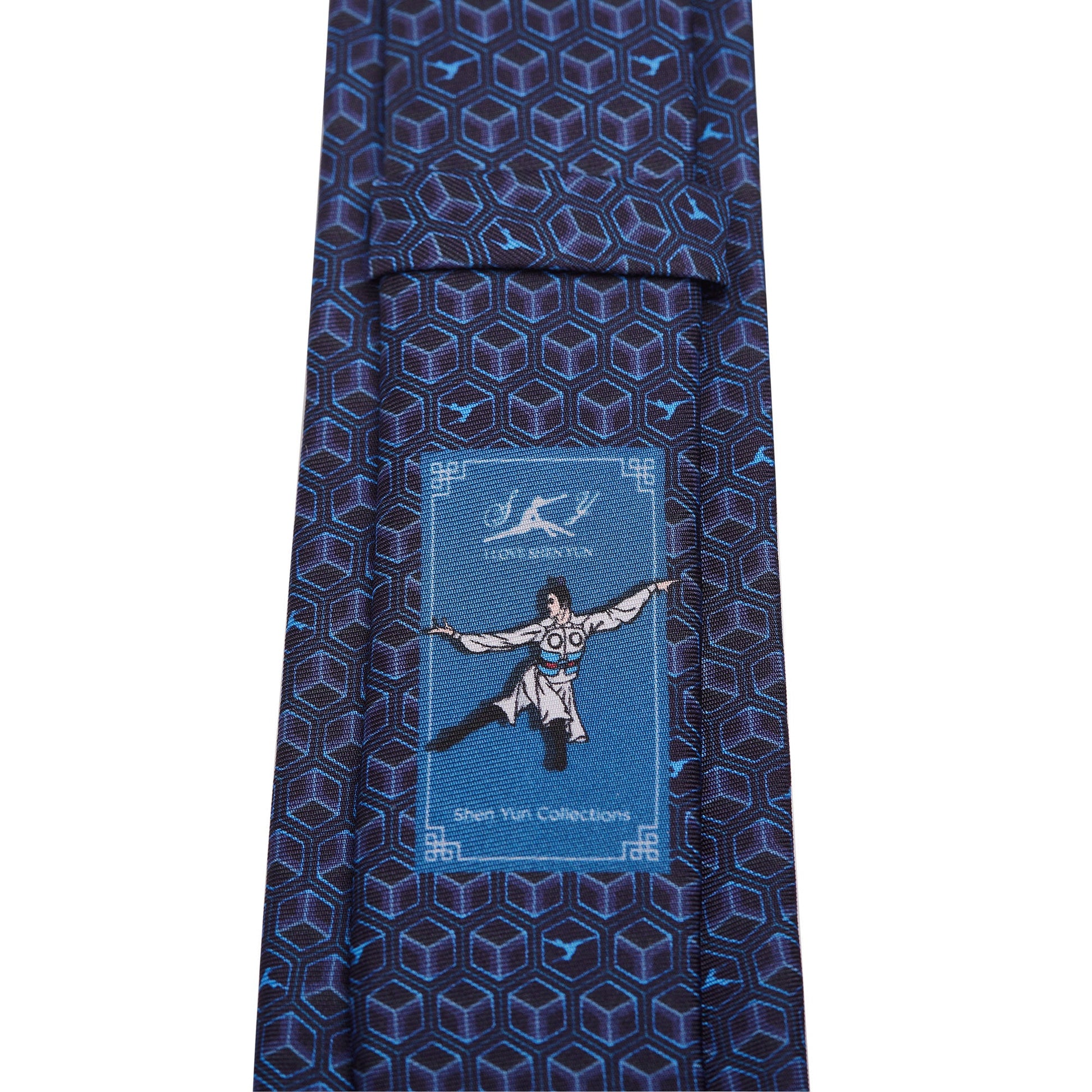 Devotion Tie Dark Blue Back View | Shen Yun Collections