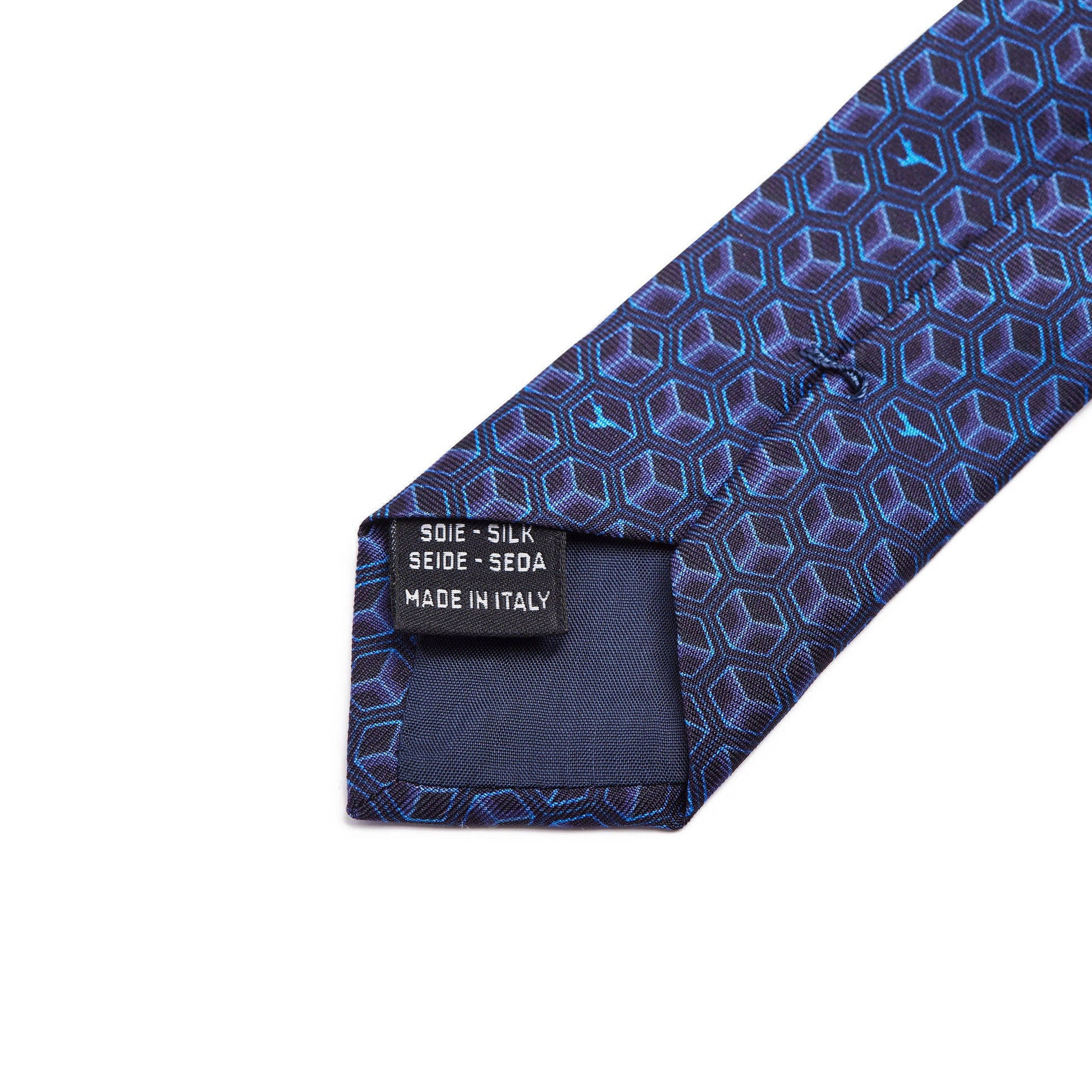 Devotion Tie Dark Blue Corner View | Shen Yun Collections