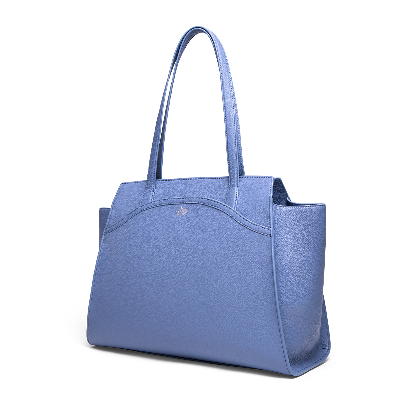 Tang Dynasty Grace Tote Bag - Cornflower - Blue - Side View  | Shen Yun Shop 