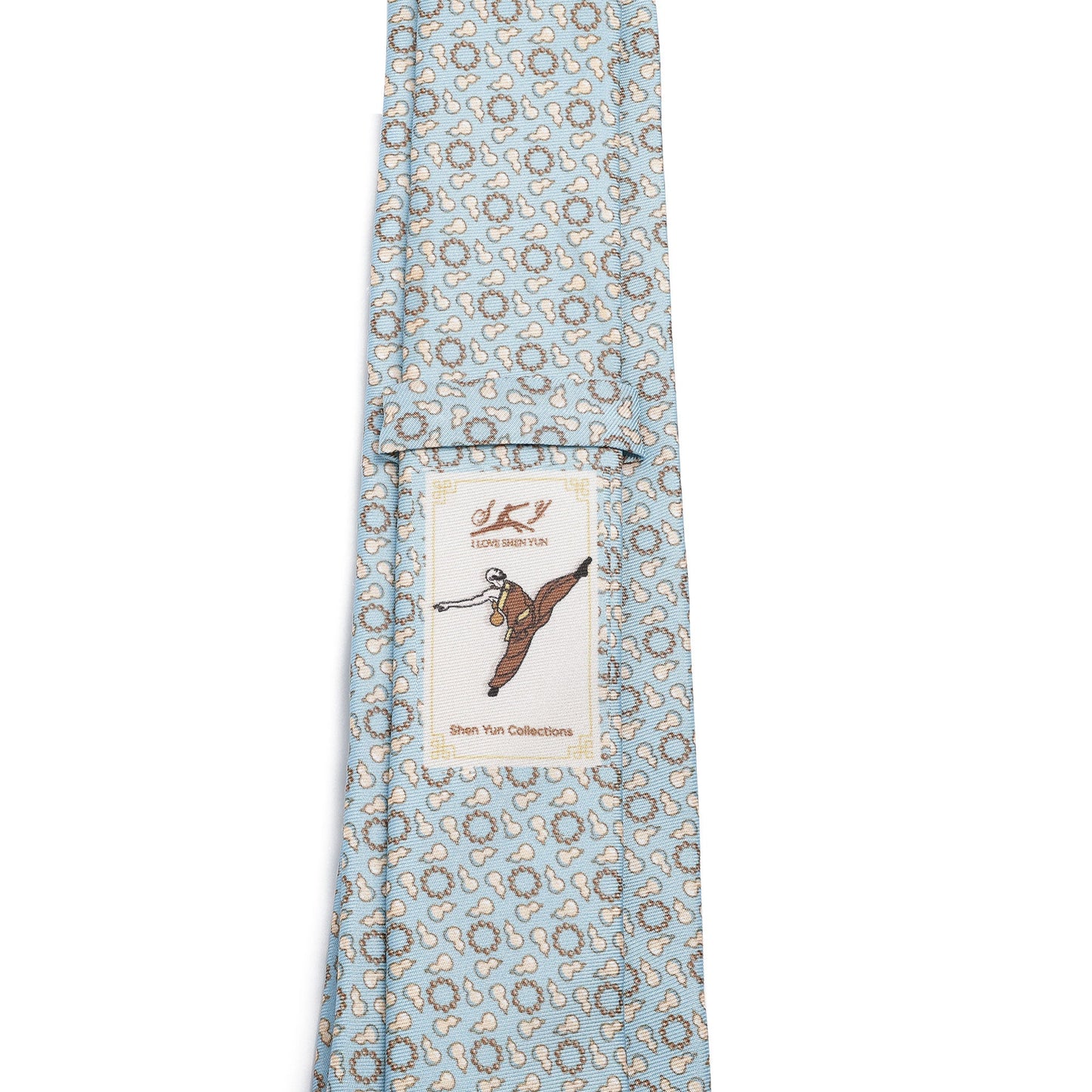 The Heroic Lu Zhishen Tie Light Blue Back View | Shen Yun Collections