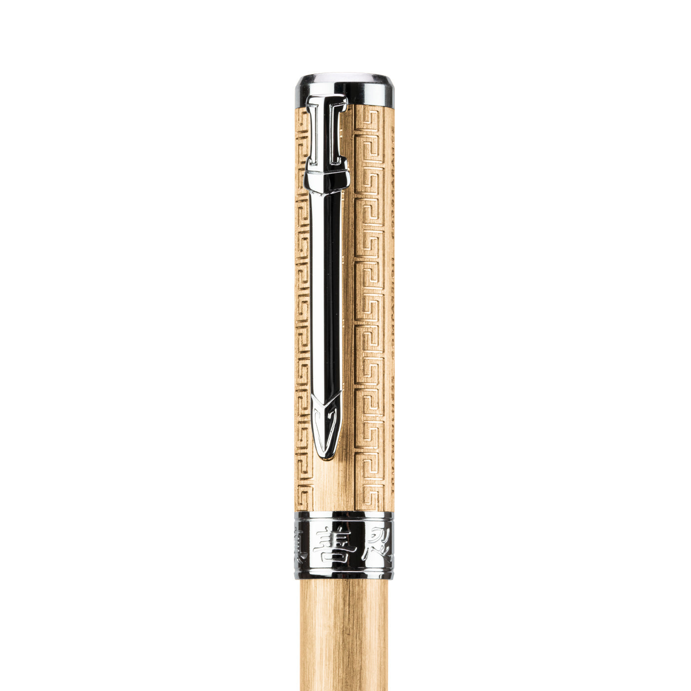 Zhen Shan Ren Wondrous Pen Gold with Silver Finish Face Left | Shen Yun Shop