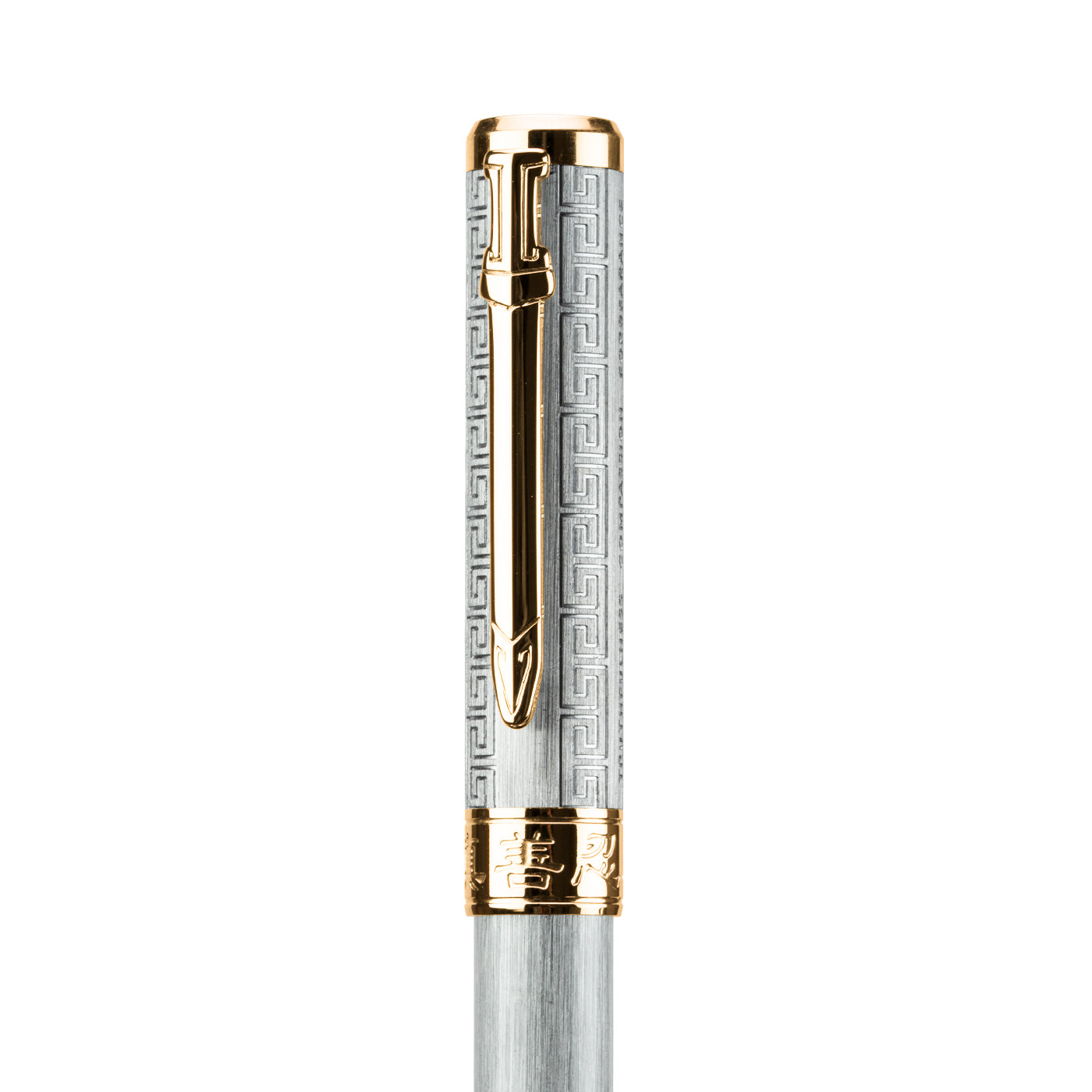 Zhen Shan Ren Wondrous Pen Silver with Gold Finish Face Left | Shen Yun Shop